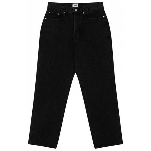 Obey Hlače Classic baggy denim Črna Cene