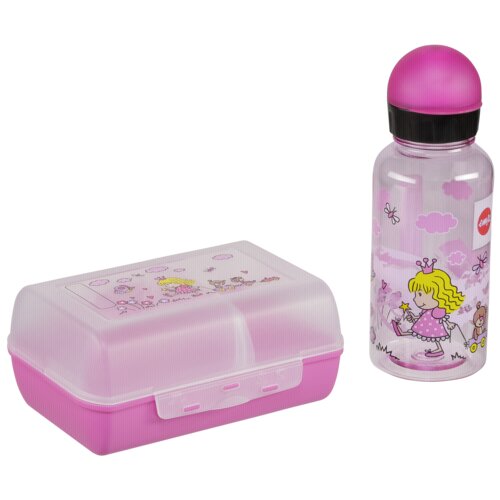 Emsa kids water bottle 0,4l + lunch box princess 518137 set Slike
