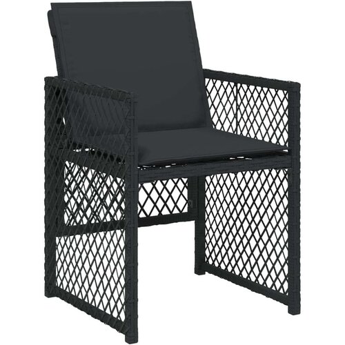 vidaXL 9-dijelni vrtni blagovaonski set s jastucima crni od poliratana Cijene