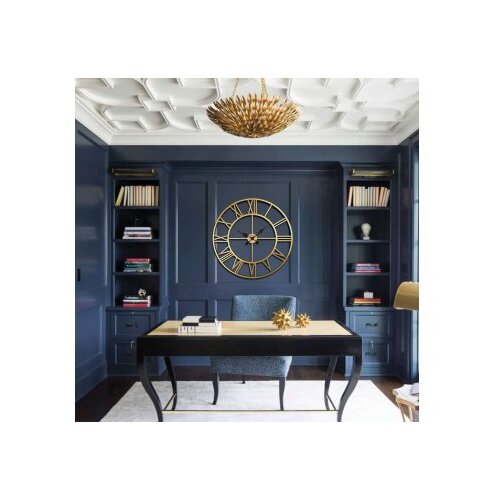 WALLXPERT dekorativni metalni zidni sat retro gold Cene