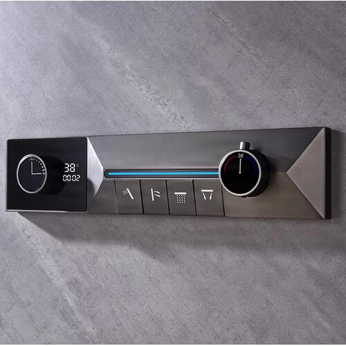 ELITE EDITION Luksuzni vgradni tu&amp;scaron; sistem za va&amp;scaron;o kopalnico &amp;ndash; BCS1699 &amp;mdash; Gunmetal siva Slike