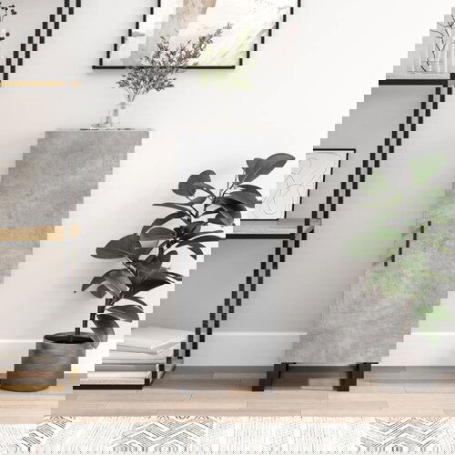 VidaXL Komoda siva boja betona 34 5x34x90 cm od konstruiranog drva Slike