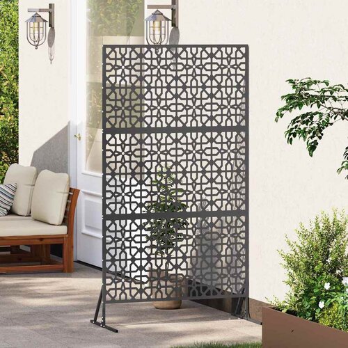  Zaslon za privatnost 100 x 50 x 180 cm Čelik Crna Slike