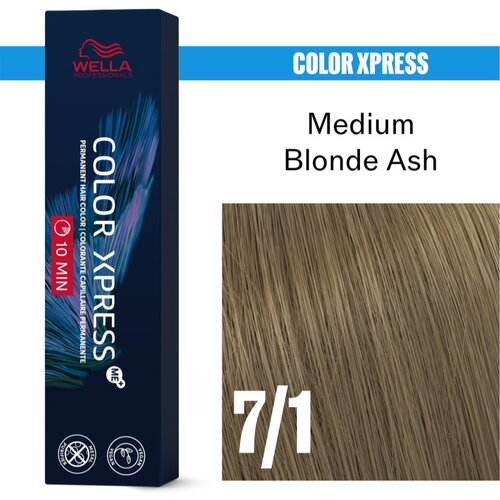 Wella Professionals Color Xpress barva za lase odtenek Medium Blonde Ash 7/1 60 ml Slike