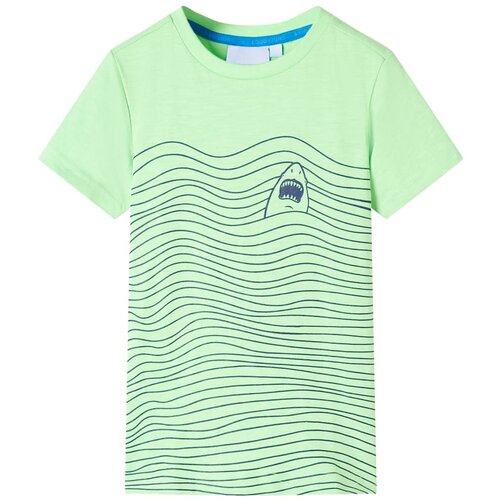 vidaXL Otroška majica s kratkimi rokavi neon zelena 140 Cene
