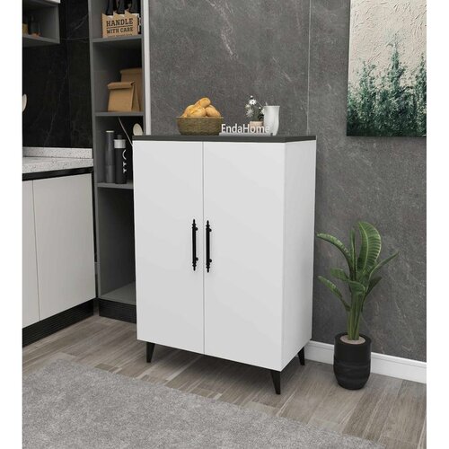 Hanah home vi&scaron;enamenski ormarić 3 Raf 2 Kapak, 65 cm, antracit / beli Cene