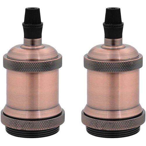  Grla za žarulje 2 kom crvena bronca E27 49 x 94 mm Slike