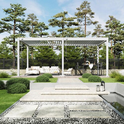 Gardenson Pergola Trumpf, Bela, 3x6m Slike