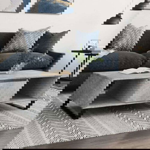  Stolić za kavu siva boja betona 104x60x35 cm konstruirano drvo Cijene