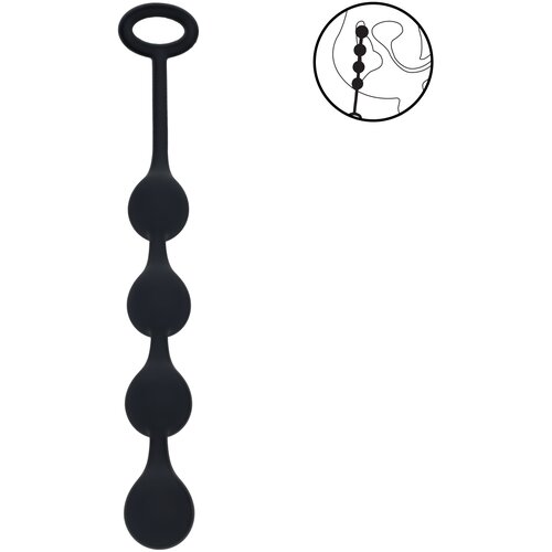 Levelz Waterdrop Silicone Anal Balls S 20mm Black Cene