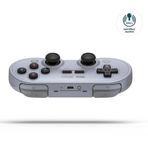 8BitDo SN30 Pro brezžični igralni plo&amp;scaron;ček s Hall Effect palicami sive barve Slike