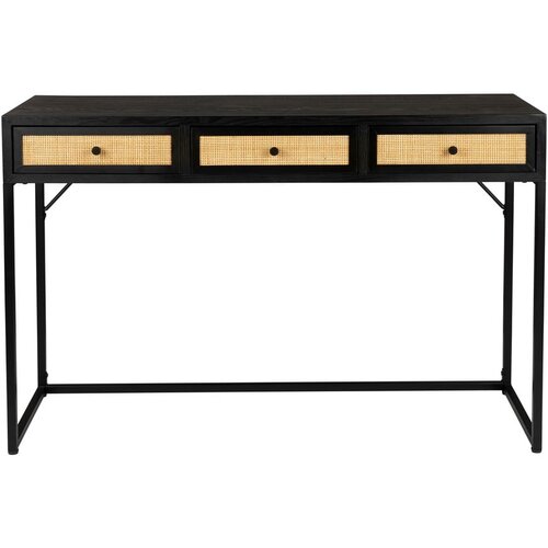 White Label Črna stranska mizica 40x120 cm Guuji – Cene