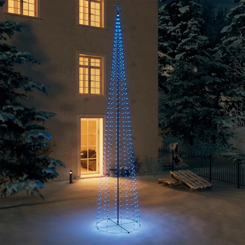 vidaXL Novoletna jelka stožec 752 modrih LED lučk 160x500 cm