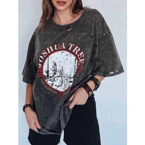 DStreet JOSHUA Women&amp;#039;s T-Shirt Dark Grey Slike