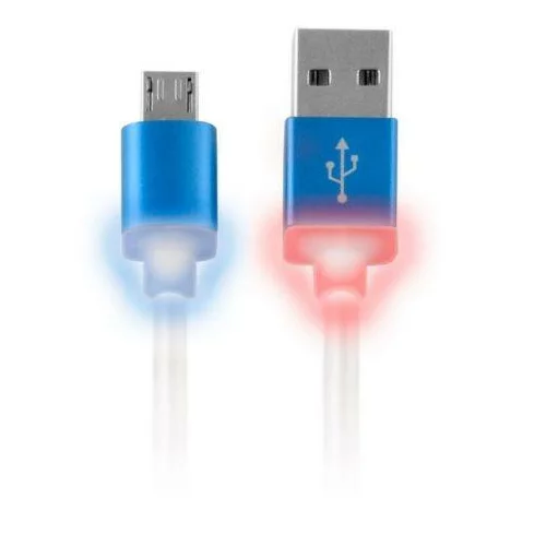 megaM Micro USB kabel z LED diodami