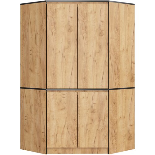 AKORD Kotna Garderobna Omara, 4 Vrata, Hrast Craft, (5000331596) Cene