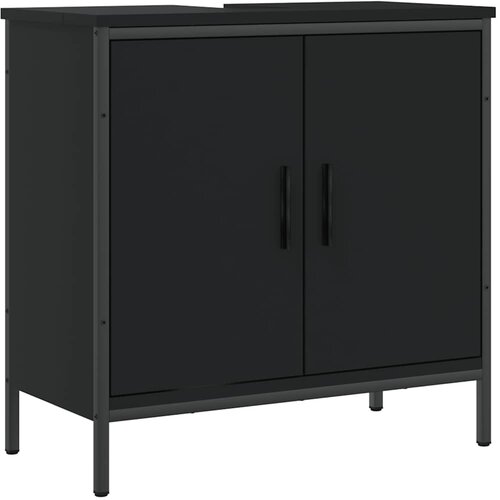 Maison Chic Omarica za umivalnik - Umivalniška omarica črna 60x30x60 cm inženirski les, (21759033) Cene