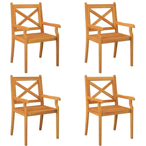  5-dijelni vrtni blagovaonski set od masivnog bagremovog drva Smeđa Dužina stola 85 cm Slike