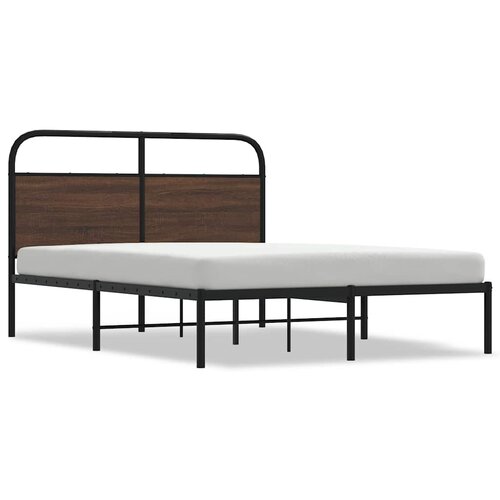 Maison Chic Posteljni okvir - Dvoposteljna postelja - Zakonska postelja brez vzmetnice 135x190 cm rjav hrast inž. les-J10600, (21771313) Cene