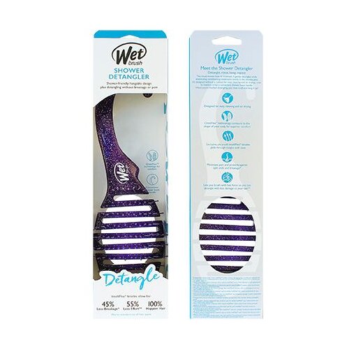 Wet Brush Shower Glitter Dtangler Pink četka za kosu za tuširanje Purple 1 kom Cene