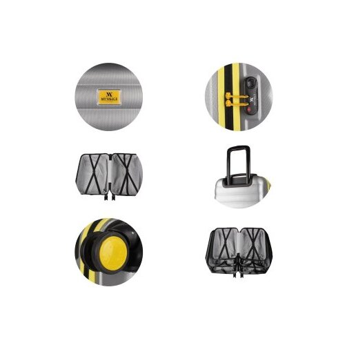 Zoozie Bags Set kofera 6407, 3 dijela, Sivi Slike