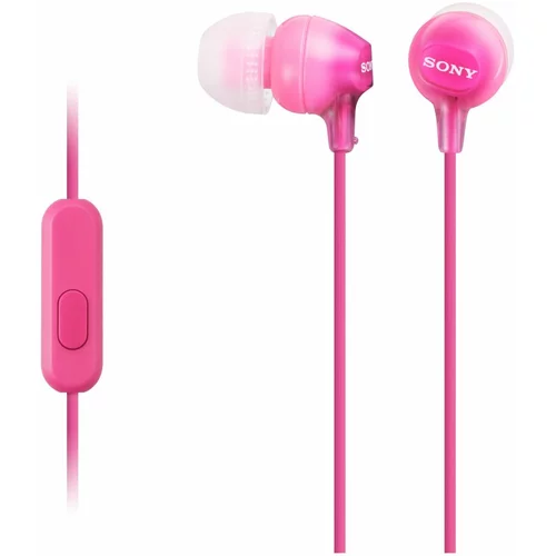 Sony slušalke za android/iphone, žične, roza, MDREX15AP