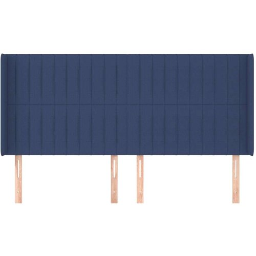  Uzglavlje s u&amp;scaron;ima plavi 183x16x118/128 cm od tkanine Slike