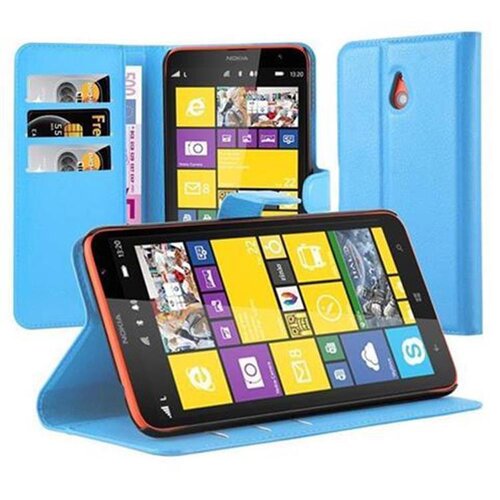Cadorabo Ohi&scaron;je, združljivo z Nokia Lumia 1320 v nebesno modra - Za&scaron;čitni ovitek z magnetnim zapiranjem, stoječo funkcijo in režo za kartice, (20550546) Cene