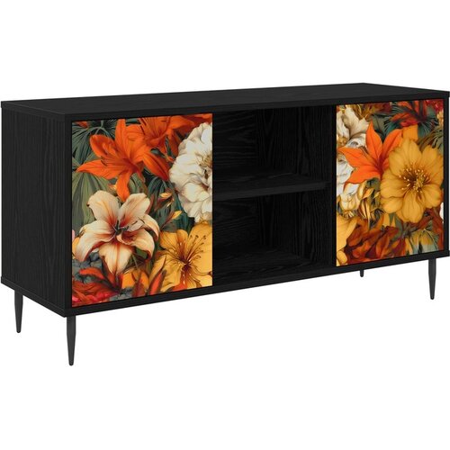 vidaXL TV ormar GENNEP 102 x 33 x 51 cm Crni hrast Konstruirano drvo - Print ljiljana Cene