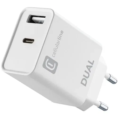 Cellular Line kućni punjač Apple dual USB-C i USB-A 20W