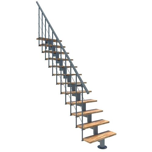 Minka Stopnišče z lestvino Comfort (Širina: 80 cm, Srebrne barve, Barva stopnice: Bukev rjava, Višina nadstropja: 312 cm) Cene