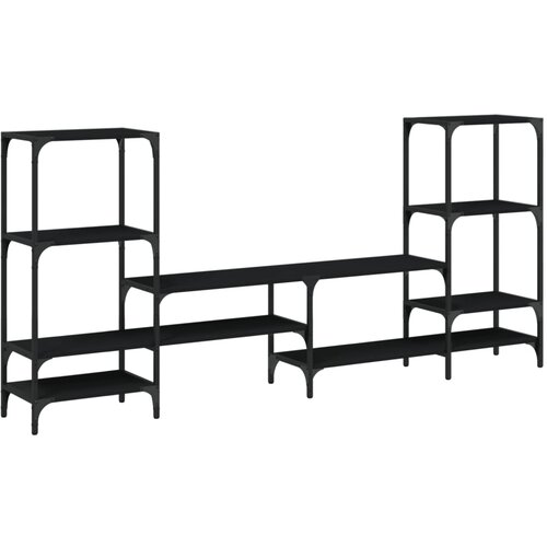 Maison Chic TV omarica - TV enota - Televizijska omarica črna 206,5x28,5x95 cm inženirski les, (21701763) Slike
