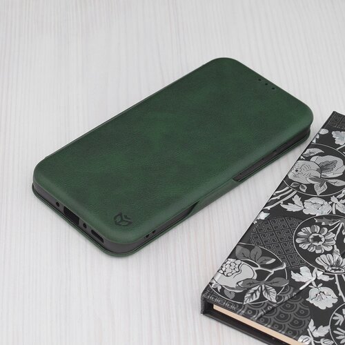 Techsuit Safe Wallet Plus preklopna futrola za Samsung Galaxy A55 5G &amp;ndash; tamno zelena Slike