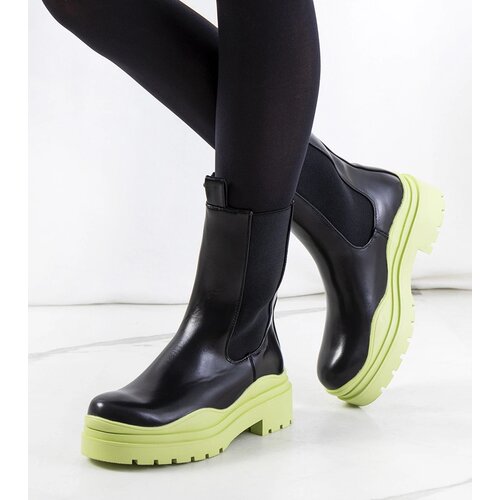 Gemre Black ankle boots with green sole Nester Cijene