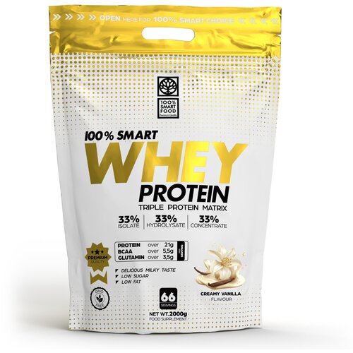 100% Smart Whey Protein - 2000 g - Creamy Vanilla Cijene