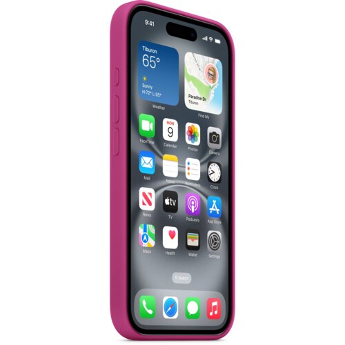 Apple silikonska futrola za iPhone 16 sa MagSafe-om &amp;ndash; Fuchsia Slike