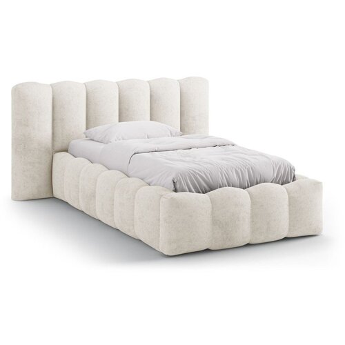 Micadoni Bež tapecirani krevet s prostorom za odlaganje s podnicom 90x200 cm Lupine &ndash; Cijene