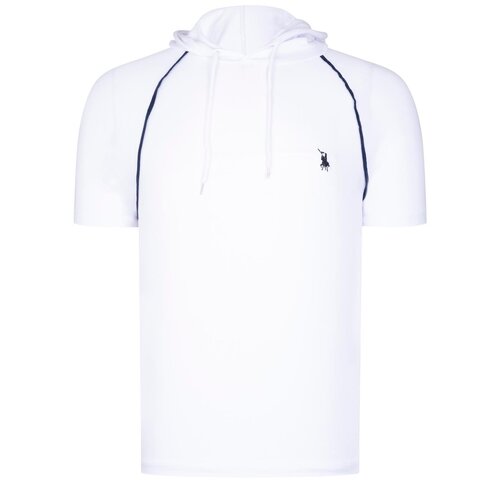 Dewberry T8570 HOODED MEN'S T-SHIRT-PLAIN WHITE Cene
