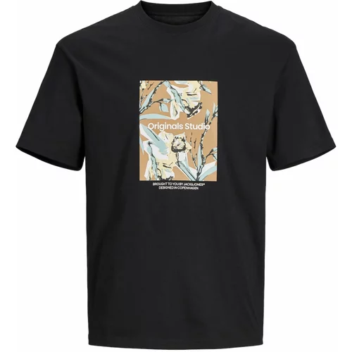 Jack & Jones Majica 'SEQUOIA' kamela / opal / svetlo rumena / črna