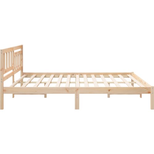 VidaXL Krevetna konstrukcija Smeđa 200 x 200 cm Čvrsta borova drva Slike