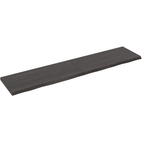 vidaXL Zidna polica tamnosmeđa 180x40x(2-4) cm od obrađene hrastovine Cijene