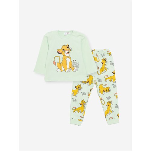 LC Waikiki Crew Neck Long Sleeve Lion King Printed Baby Boy Pajama Set Cene