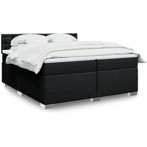  The Living Store Box spring postelja z vzmetnico črn 200x200 cm blago - Box Spring Postelja, (21512311) Cene