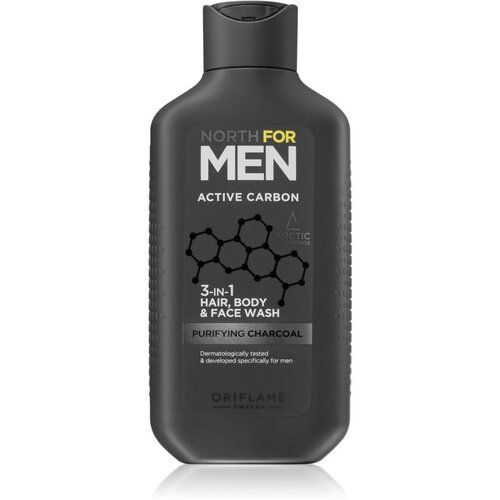 Oriflame North for Men Active Carbon osvježavajući gel za tuširanje 3 u 1 250 ml Cijene