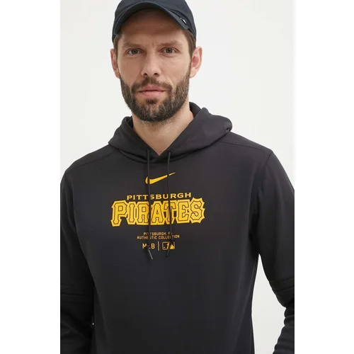 Nike Dukserica Pittsburgh Pirates za muškarce, boja: crna, s kapuljačom, s tiskom