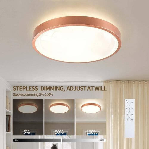 Brilagi LED prigu&amp;scaron;iva svetiljka GLASS POOL DOUBLE LED/48W/230V 40 cm bakarna + s daljinskim upravljačem Slike