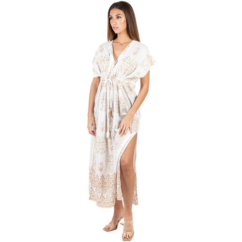 Isla Bonita By Sigris Dolge obleke Dolga Midi Obleka Bela Cene