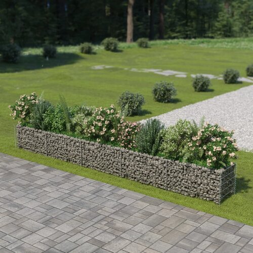 Furnova Visoka greda gabion pocinkano jeklo 450x50x50 cm, (21920414) Slike
