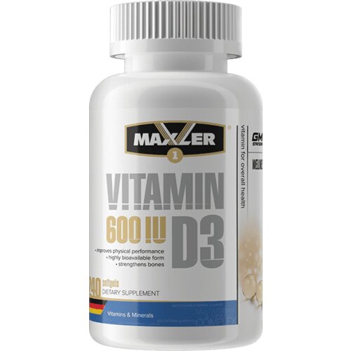 MAXLER vitamin D-3 600 - 240 gelkapsula Slike