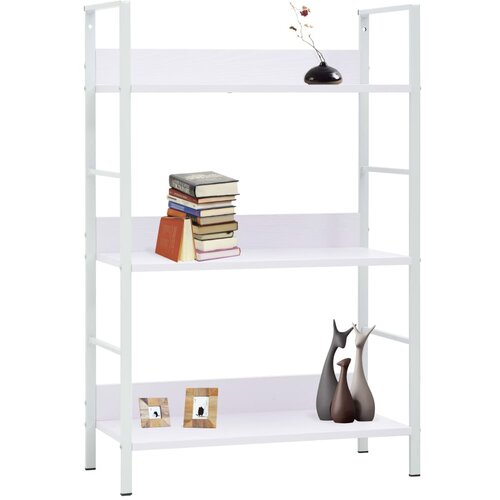 Maison Chic Knjižna omara - Knjižna polica - Knjižni regal 3-nadstropna bela 60x27,6x90,5 cm inž. les, (21723074) Cene